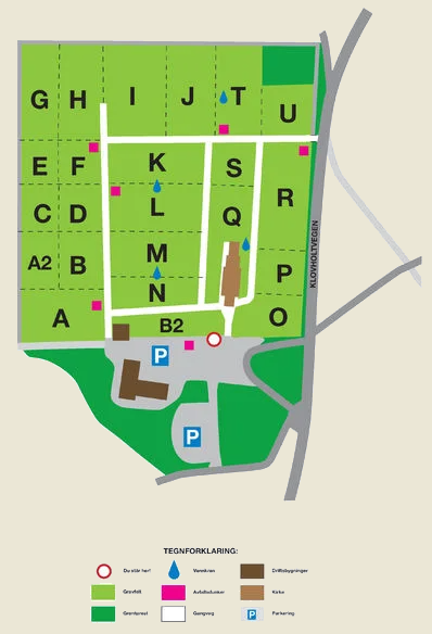 Solum kirkegård. Illustrasjon.